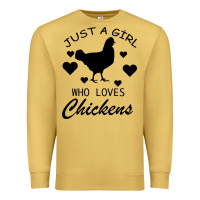 Antique Gold Just A Girl Who Love Chickens Premium Sweatshirt - Bettercallsaul
