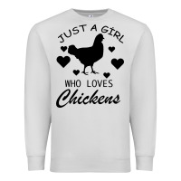 Dove Grey Just A Girl Who Love Chickens Premium Sweatshirt - Bettercallsaul