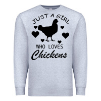 Heather Grey Just A Girl Who Love Chickens Premium Sweatshirt - Bettercallsaul