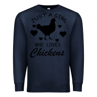 Navy Just A Girl Who Love Chickens Premium Sweatshirt - Bettercallsaul