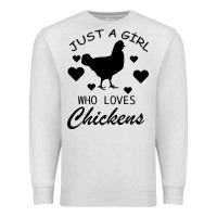 Oatmeal Heather Just A Girl Who Love Chickens Premium Sweatshirt - Bettercallsaul