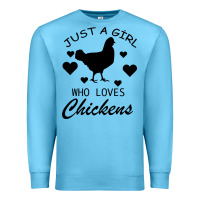 Ocean Blue Just A Girl Who Love Chickens Premium Sweatshirt - Bettercallsaul