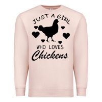 Pale Pink Just A Girl Who Love Chickens Premium Sweatshirt - Bettercallsaul