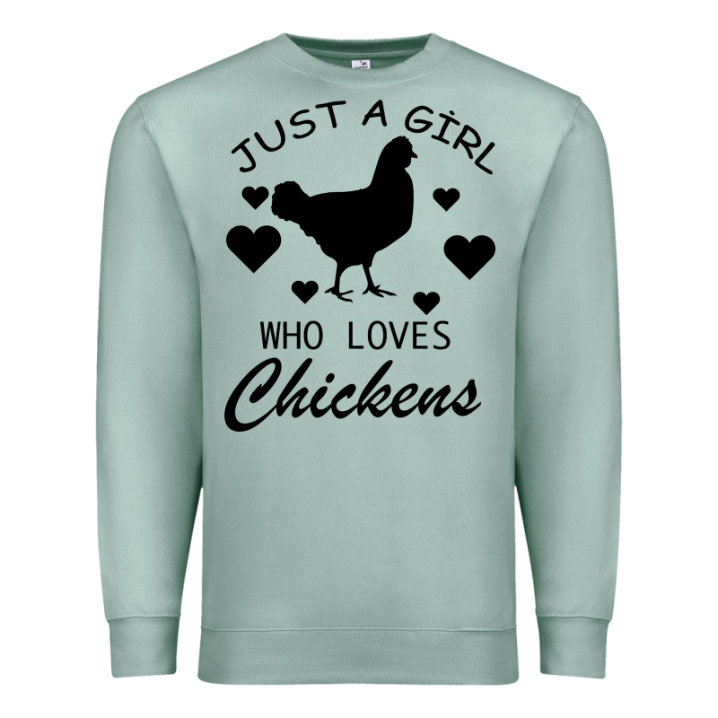 Just A Girl Who Love Chickens Premium Sweatshirt by Bettercallsaul | Teevron