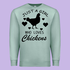 Just A Girl Who Love Chickens Premium Sweatshirt Designed By Bettercallsaul