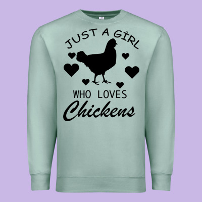 Just A Girl Who Love Chickens Premium Sweatshirt Designed By Bettercallsaul