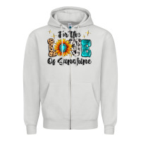 Dove Grey For The Love Of Sunshine Zipper Hoodie - MaliasSmallBusiness