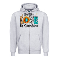 Heather Grey For The Love Of Sunshine Zipper Hoodie - MaliasSmallBusiness