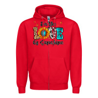 Red For The Love Of Sunshine Zipper Hoodie - MaliasSmallBusiness