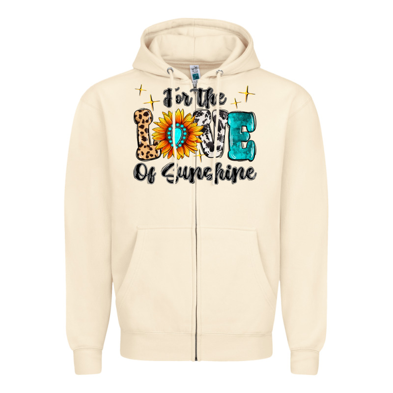 For The Love Of Sunshine Zipper Hoodie by MaliasSmallBusiness | Teevron