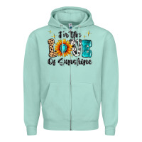 Seafoam For The Love Of Sunshine Zipper Hoodie - MaliasSmallBusiness