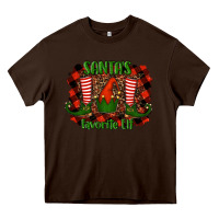 Chocolate Brown santa's favorite elf Heavy Core Tee - RanaPortraitStore