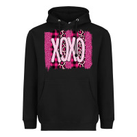 Love Xoxo Brushstrokes Valentines Heavyweight Hoodie | Teevron
