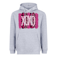 Heather Grey Love Xoxo Brushstrokes Valentines Heavyweight Hoodie - Bettercallsaul