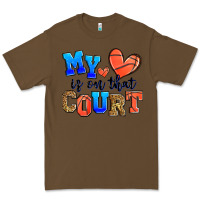 Cacao my heart is on that court basketball Premium Tee - Zillion Design Studio
