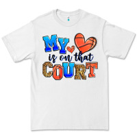 White my heart is on that court basketball Premium Tee - Zillion Design Studio