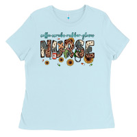 Baby Blue nurse coffee scrubs rubber gloves Ladies Tee - JahusDesignShop