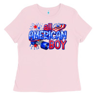 Bubblegum Pink all american boy billie wilder Ladies Tee - texasbilliewilder