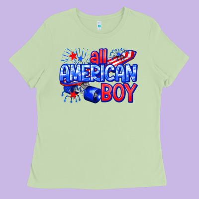 All American Boy Billie Wilder Ladies Tee Designed By Texasbilliewilder
