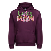 Mauve Wine Happy Easter Bunny Mom Urban Hoodie - CowGirlArtShop