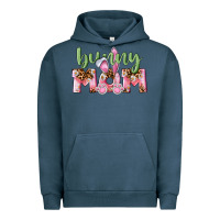 Pigment Midnight Navy Happy Easter Bunny Mom Urban Hoodie - CowGirlArtShop