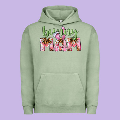 Happy Easter Bunny Mom Urban Hoodie Designed By Cowgirlartshop