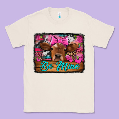 Be Mine Valentine's Day Cow Classic Tee Designed By Jasminsmagicworld