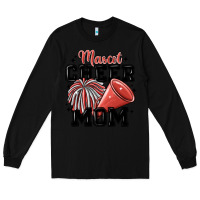 Black mascot cheer mom Long Sleeve Tee - MaliasSmallBusiness
