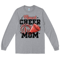 Heather Grey mascot cheer mom Long Sleeve Tee - MaliasSmallBusiness