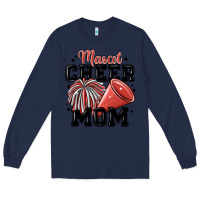 Navy mascot cheer mom Long Sleeve Tee - MaliasSmallBusiness
