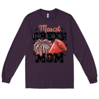 Plum mascot cheer mom Long Sleeve Tee - MaliasSmallBusiness