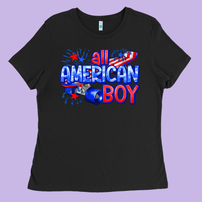 All American Boy Billie Wilder Ladies Tee Designed By Texasbilliewilder