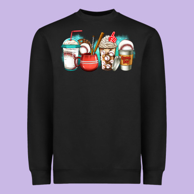 Baseball Coffee Cups Heavyweight Sweatshirt Designed By Jasminsmagicworld