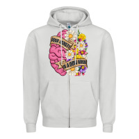 Dove Grey your anxiety is a lying bitch Zipper Hoodie - MaliasSmallBusiness