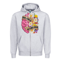 Heather Grey your anxiety is a lying bitch Zipper Hoodie - MaliasSmallBusiness