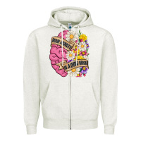 Oatmeal Heather your anxiety is a lying bitch Zipper Hoodie - MaliasSmallBusiness