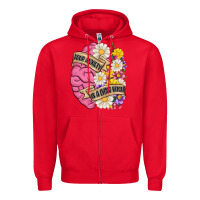 Red your anxiety is a lying bitch Zipper Hoodie - MaliasSmallBusiness
