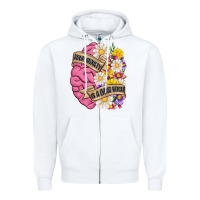 White your anxiety is a lying bitch Zipper Hoodie - MaliasSmallBusiness