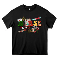 Black Christmas nurse Heavy Core Tee - BarkalooDesign
