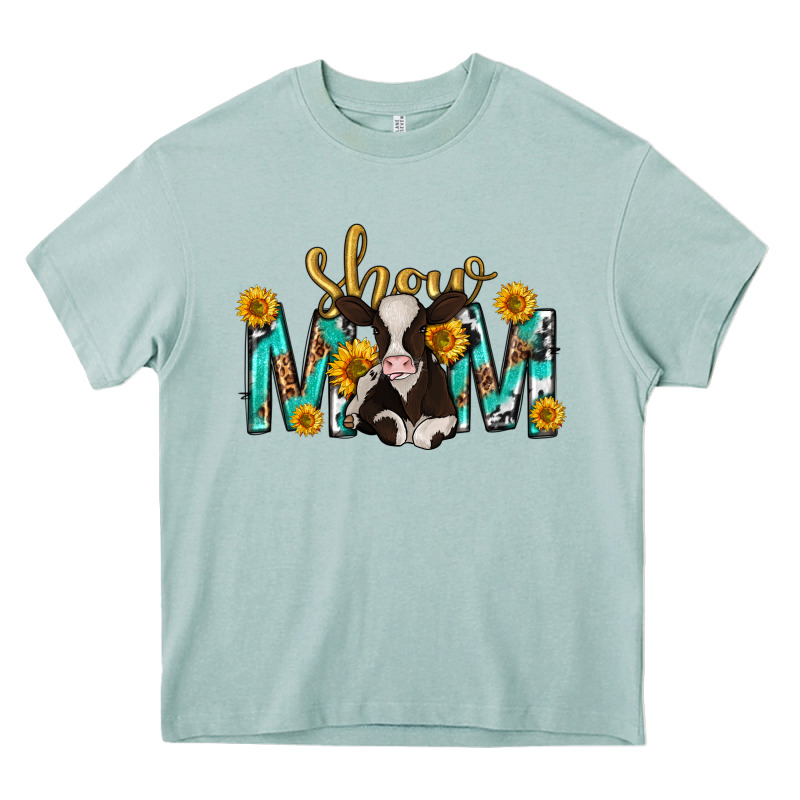 Show Mom With Cow Mothers Day Heavy Core Tee by texasbilliewilder | Teevron