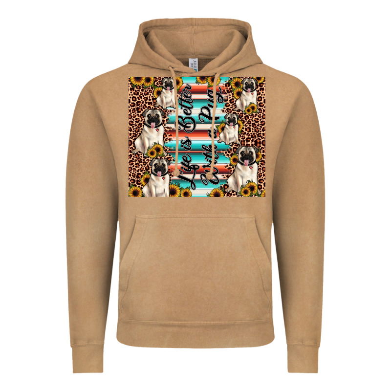 Life Is Better With A Pug Vintage Hoodie by JahusDesignShop | Teevron