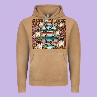 Life Is Better With A Pug Vintage Hoodie Designed By Jahusdesignshop