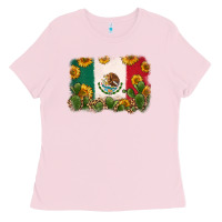 Bubblegum Pink mexican flag Ladies Tee - Zillion Design Studio