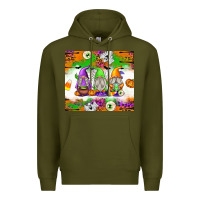 Army Green Halloween Gnomes Premium Hoodie - texasbilliewilder