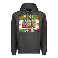Charcoal Heather Halloween Gnomes Premium Hoodie - texasbilliewilder