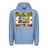 Colony Blue Halloween Gnomes Premium Hoodie - texasbilliewilder