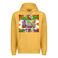 Mustard Halloween Gnomes Premium Hoodie - texasbilliewilder