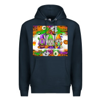 Navy Halloween Gnomes Premium Hoodie - texasbilliewilder