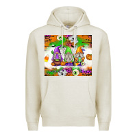 Oatmeal Heather Halloween Gnomes Premium Hoodie - texasbilliewilder