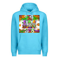 Ocean Blue Halloween Gnomes Premium Hoodie - texasbilliewilder